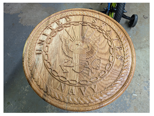 Handcrafted U.S. Navy insignia